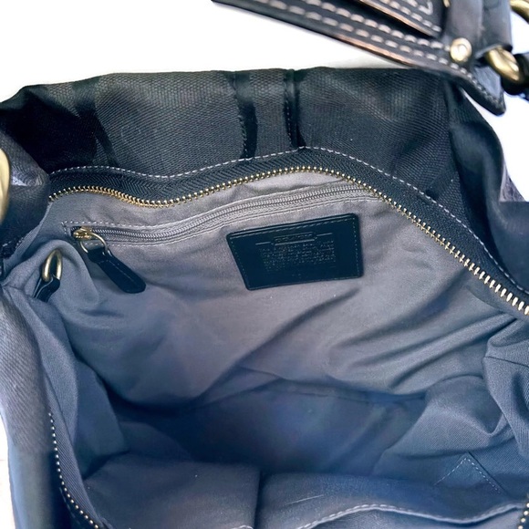 Coach Signature Jacquard Hobo Carly Shoulder Bag - Picture 4 of 7